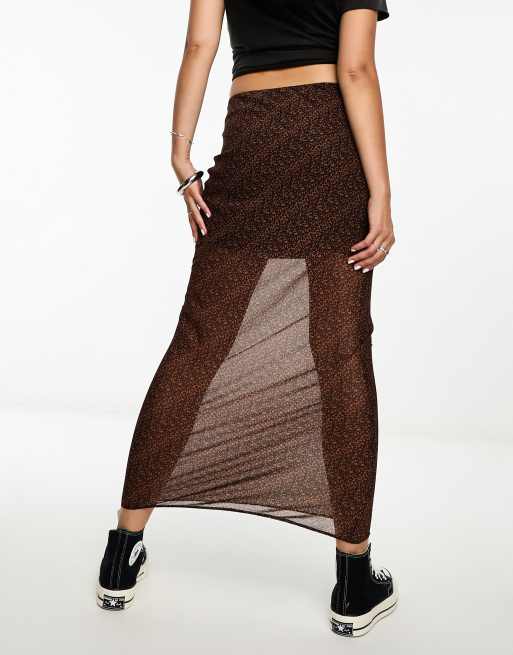 Asos leopard maxi top skirt