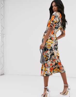 asos floral print dress