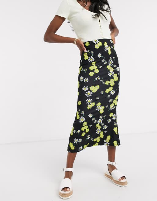 Daisy silk midi clearance skirt