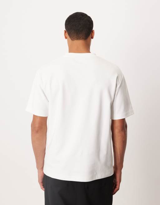 ASOS DESIGN – Biały gruby i miękki T-shirt oversize z nadrukiem tekstowym, 3 z 5