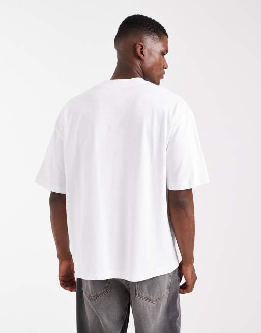 ASOS DESIGN – Biały gruby T-shirt oversize , 3 z 5