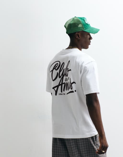 ASOS DESIGN – Biały luźny T-shirt z nadrukiem tekstowym, 5 z 5