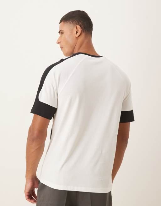 ASOS DESIGN – Biały luźny T-shirt ze sportowym nadrukiem, 3 z 5
