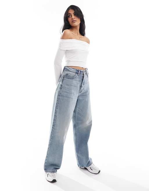 ASOS DESIGN – Biały obcisły top z długimi rękawami i dekoltem bardot, 3 z 4