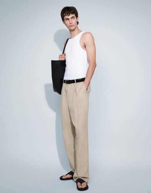 ASOS DESIGN – Biały prążkowany podkoszulek basic o kroju podkreślającym sylwetkę, 2 z 7