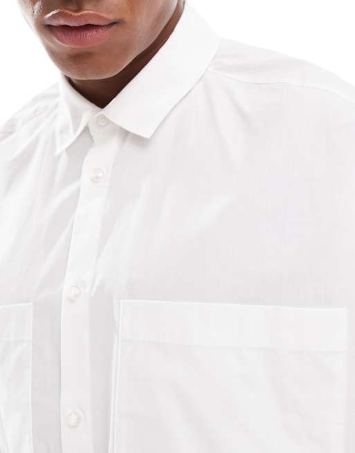 ASOS DESIGN – Biały T-shirt extreme oversize o pudełkowym kroju, 3 z 4