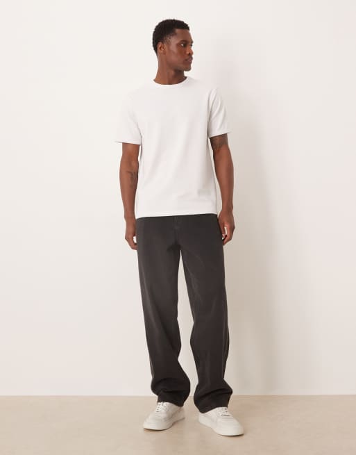ASOS DESIGN – Biały T-shirt o regularnym kroju z dzianiny boucle, 2 z 5