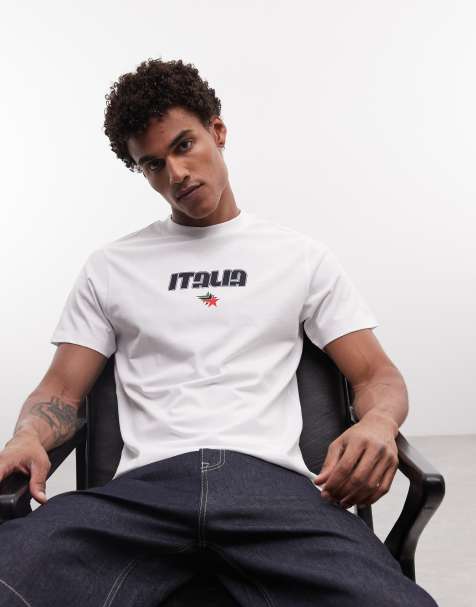ASOS DESIGN – Biały T-shirt o regularnym kroju z grafiką z napisem „Italia” - view 1