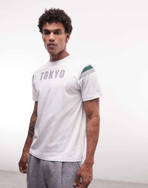 ASOS DESIGN – Biały T-shirt o regularnym kroju z napisem Tokyo - view 1