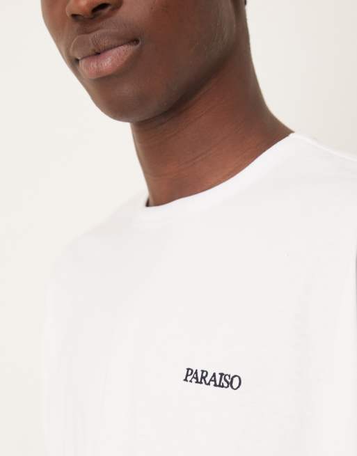 ASOS DESIGN – Biały T-shirt oversize z długimi rękawami i haftem, 5 z 5
