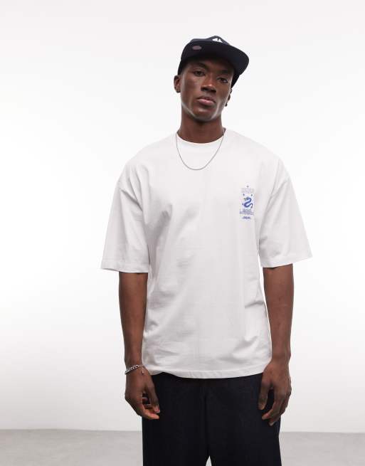 ASOS DESIGN – Biały T-shirt oversize z grafiką z górą, 5 z 5