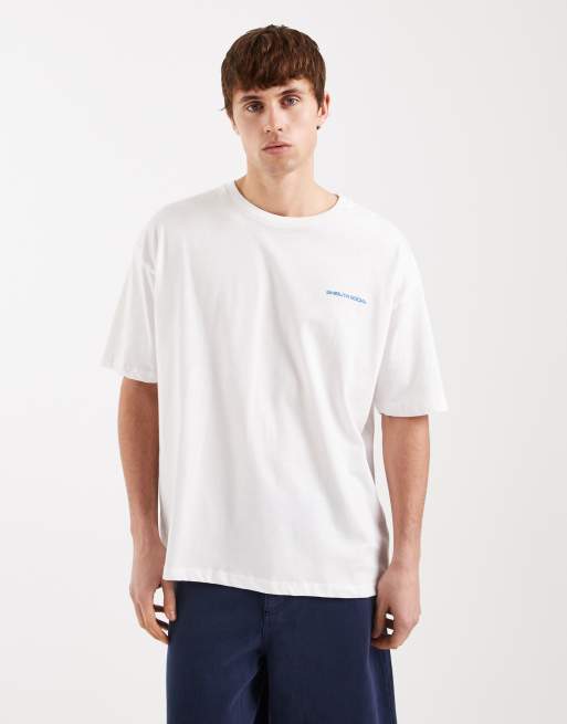ASOS DESIGN – Biały T-shirt oversize z grafiką z japońskim napisem, 3 z 5