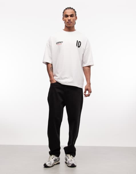 ASOS DESIGN – Biały T-shirt oversize z grafiką z napisem Germany w piłkarskim stylu - view 1