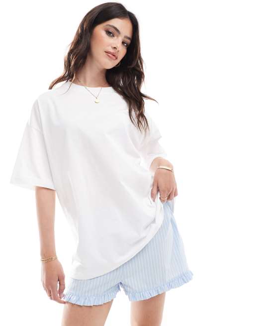 ASOS DESIGN – Biały T-shirt oversize z grafiką z ostrygami i winem, 2 z 4