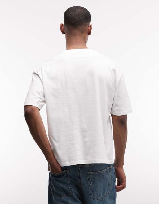 ASOS DESIGN – Biały T-shirt oversize z grafiką z pomarańczą, 5 z 5