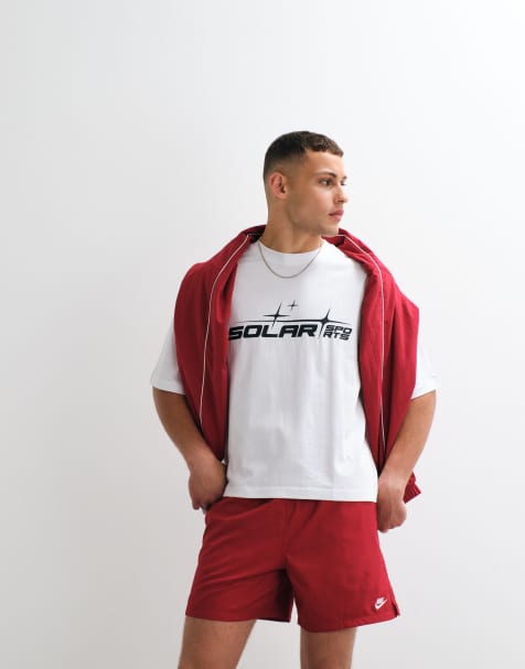 ASOS DESIGN – Biały T-shirt oversize z grafiką z tekstem - view 1