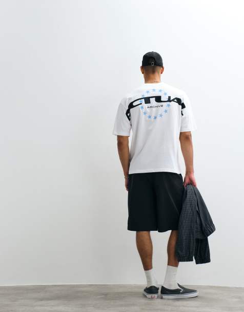 ASOS DESIGN – Biały T-shirt oversize z grafiką z tekstem - view 1