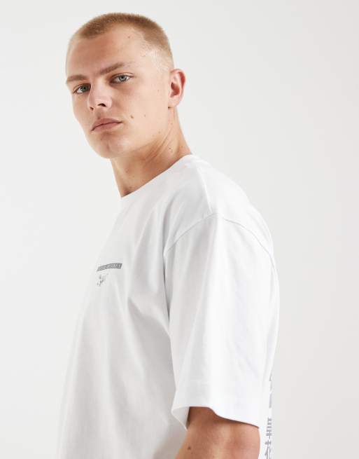 ASOS DESIGN – Biały T-shirt oversize z kwiatowym motywem, 4 z 5