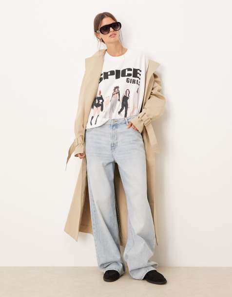 ASOS DESIGN – Biały T-shirt oversize z motywem Spice Girls - view 1