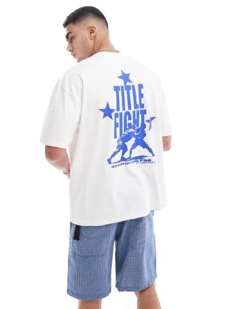 ASOS DESIGN oversized t-shirt in white with back print