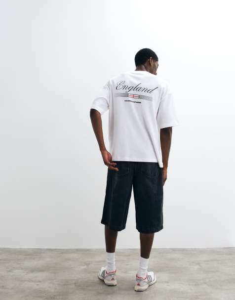 ASOS DESIGN – Biały T-shirt oversize z napisem „FIFA World Cup England” - view 1