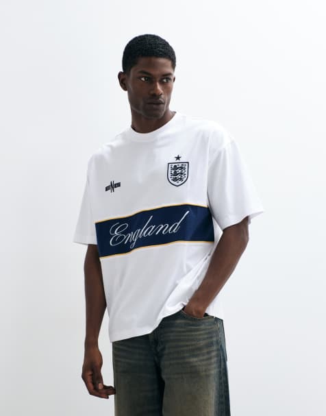 ASOS DESIGN – Biały T-shirt oversize z napisem „FIFA World Cup England” - view 1