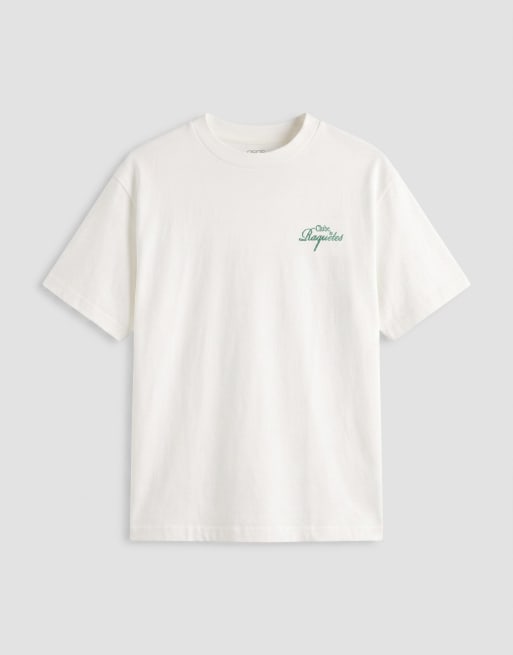 ASOS DESIGN – Biały T-shirt oversize z tenisową grafiką na plecach, 7 z 9