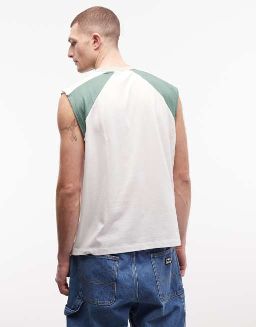 ASOS DESIGN – Biały top bez rękawów oversize z grafiką z przodu, 2 z 5