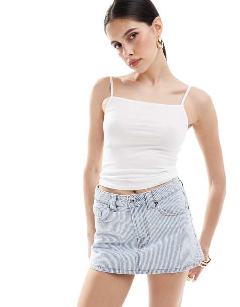 ASOS DESIGN – Biały top na ramiączkach o obcisłym kroju - view 1