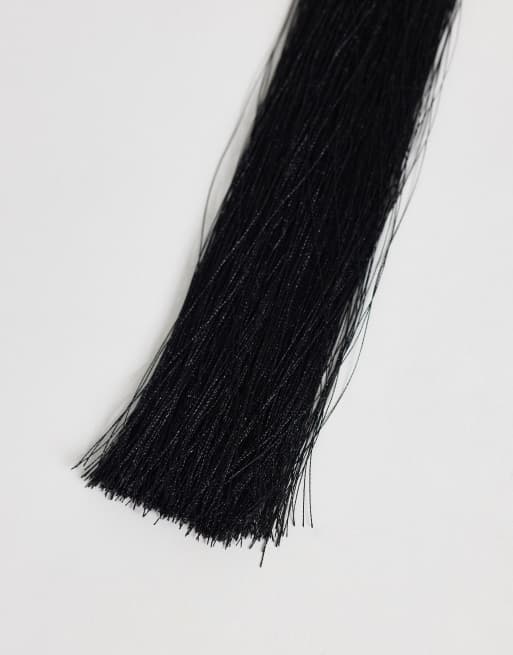 ASOS DESIGN - Bijou de sac long à pampilles et perles - Noir, 3 de 3
