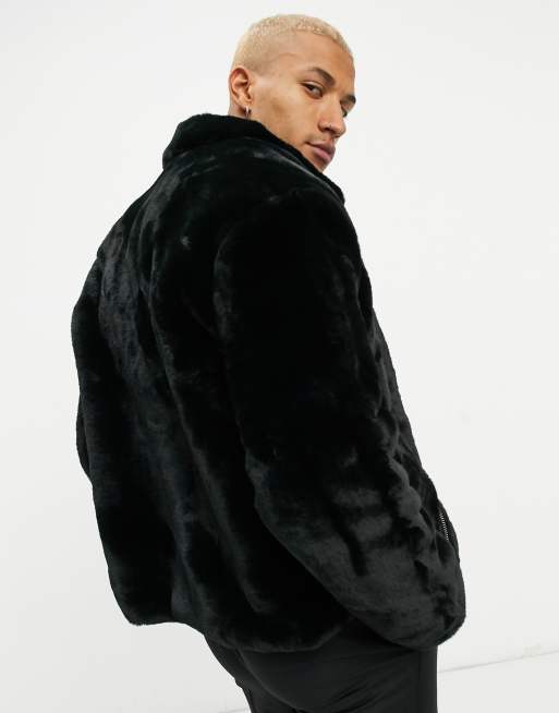 Faux fur clearance jacket mens asos