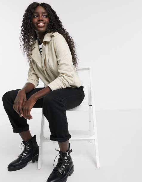ASOS DESIGN – Bikerjacke in Wildlederoptik