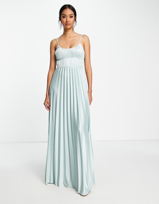 Pleat shop evening dress