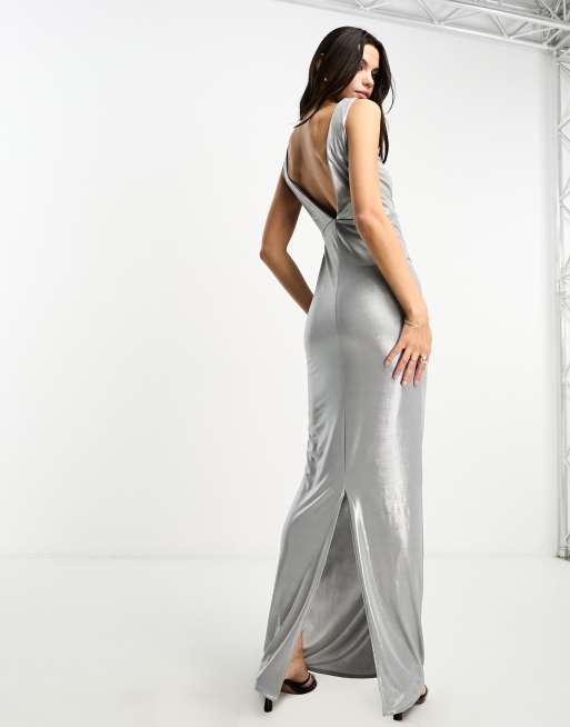 Asos store silver gown