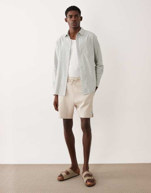 ASOS DESIGN - Blå afslappet skjorte i seersucker med striber, 3 af 6