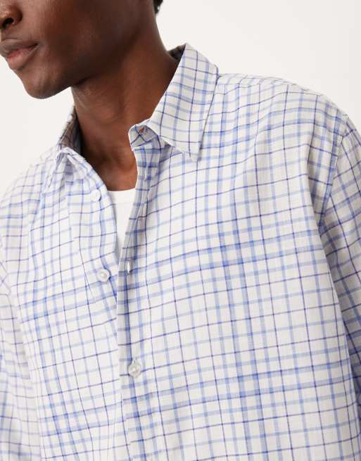 ASOS DESIGN - Blå afslappet skjorte med tern, 5 af 5