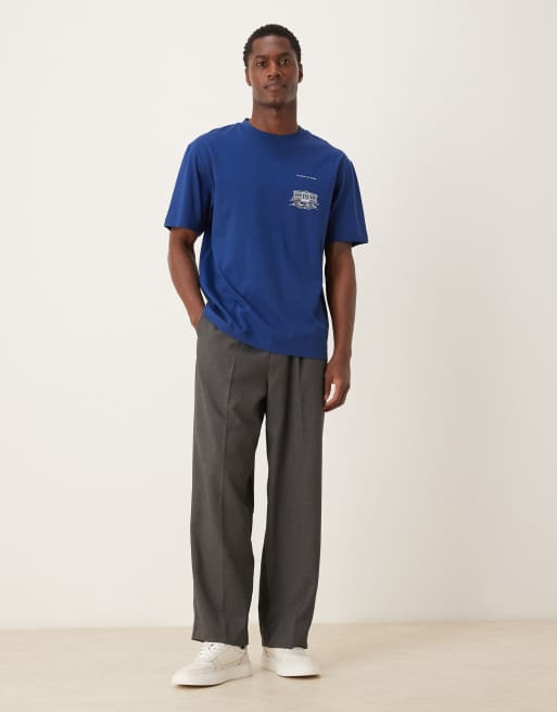 ASOS DESIGN - Blå afslappet T-shirt med Paris-grafik, 2 af 5