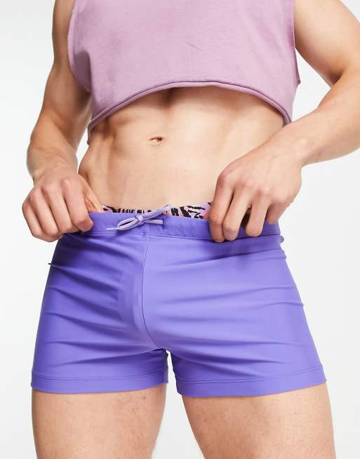 ASOS DESIGN – Blå badbyxor