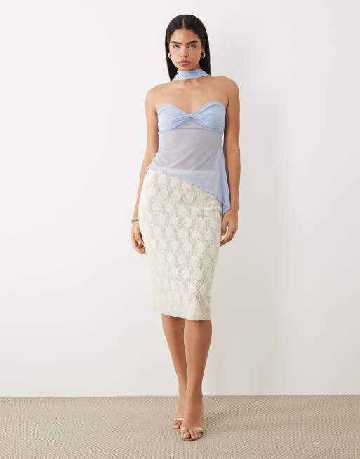 ASOS DESIGN - Blå cami-top med tørklædedetalje, 4 af 4