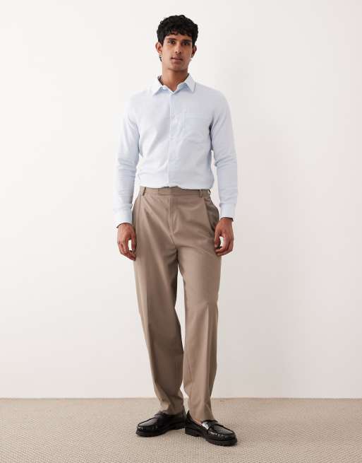 ASOS DESIGN - Blå elegant smal strygelet skjorte med tekstur, 2 af 5