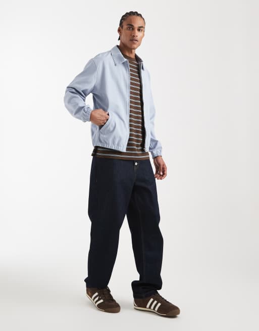 ASOS DESIGN - Blå Harrington-jakke i bomuld, 2 af 5