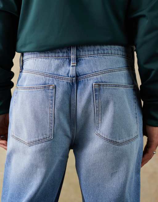 ASOS DESIGN - Blå jeans med lige ben i mellemvask med farveskær, 4 af 6