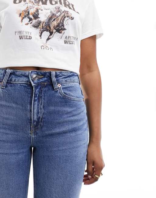 ASOS DESIGN - Blå jeans med mellemhøj talje og svaj, 4 af 5