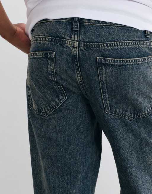 ASOS DESIGN - Blå jeans med vide ben og svaj samt vintage-vask, 5 af 5