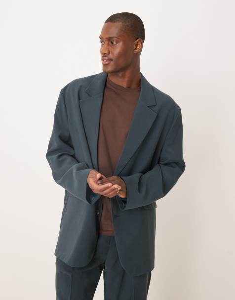 ASOS DESIGN – Blå kavaj i slouchy oversize modell, del av kostym - view 1