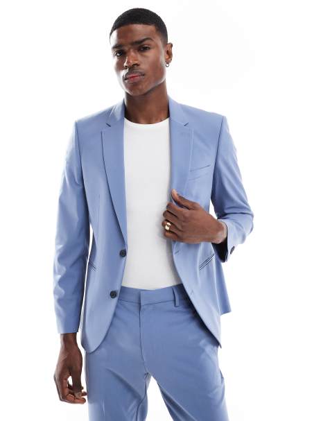 ASOS DESIGN – Blå kavaj med extra smal passform, del av kostym - view 1