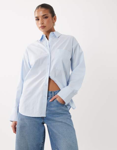 ASOS DESIGN – Blå, klassisk bomullsskjorta - view 1