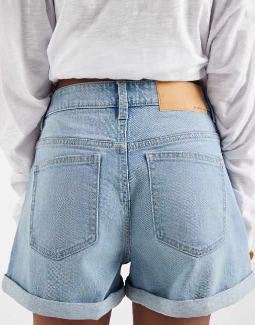 ASOS DESIGN - Blå komfortable mom-denimshorts, 4 af 5