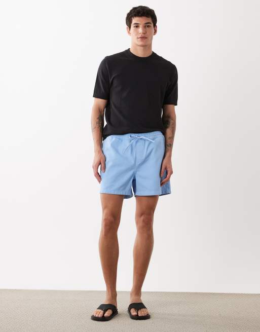 ASOS DESIGN – Blå, korta, vida shorts med resår, 2 av 5