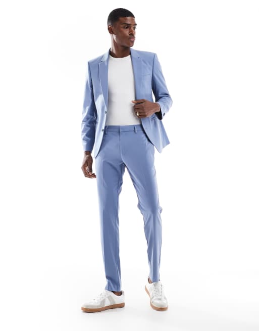 ASOS DESIGN – Blå kostymbyxor med extra smal passform, del av kostym